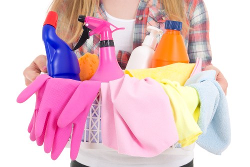 Professional Ilford cleaning specialists working carefully in an office environment