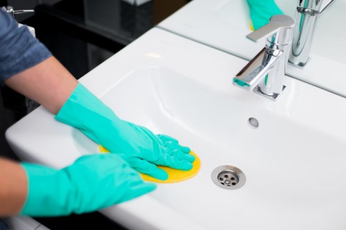 A cleaned and polished hard floor surface in an Ilford commercial space