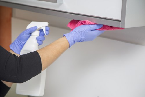 Floor, kitchen and appliance cleaning services in a property