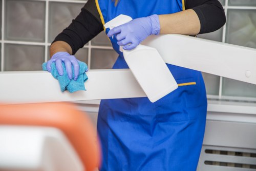 An item being checked as part of a cleaning service complaint